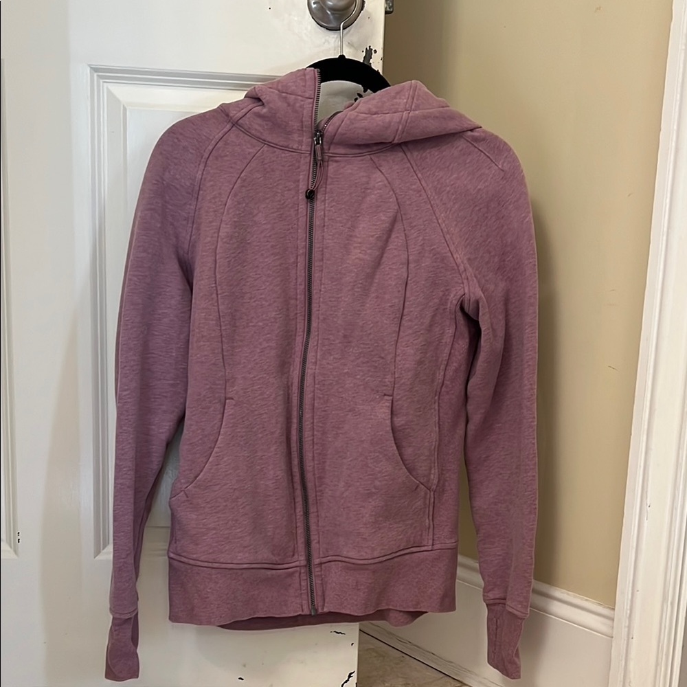 lululemon athletica Mauve Zip-Up Hoodie- Sz 10